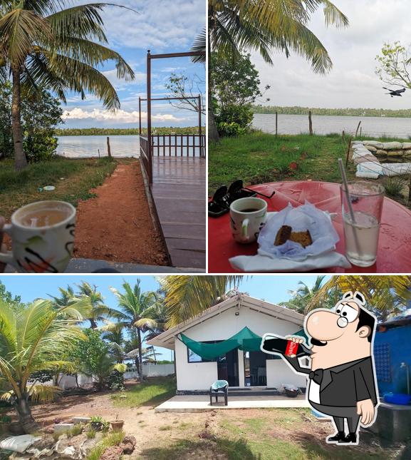 This is the image depicting drink and interior at Lake View Refreshments
