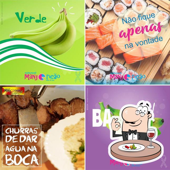 Comida em Restaurante Manjericão