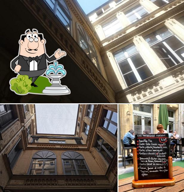 Voici l’image affichant la extérieur et tableau noir sur Georges Café Montpellier