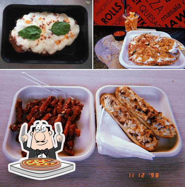 Get pizza at Mystery Machine - The Gourmet Café