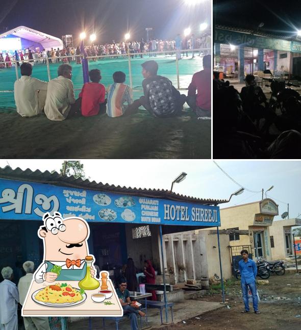Among various things one can find food and exterior at SHREEJI HOTEL