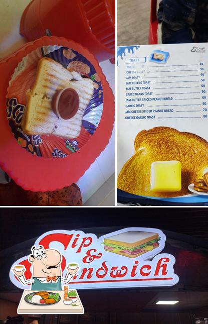 Food at Sip and Sandwich