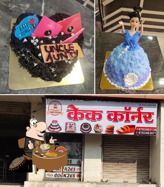 Among various things one can find food and interior at Cake Corner