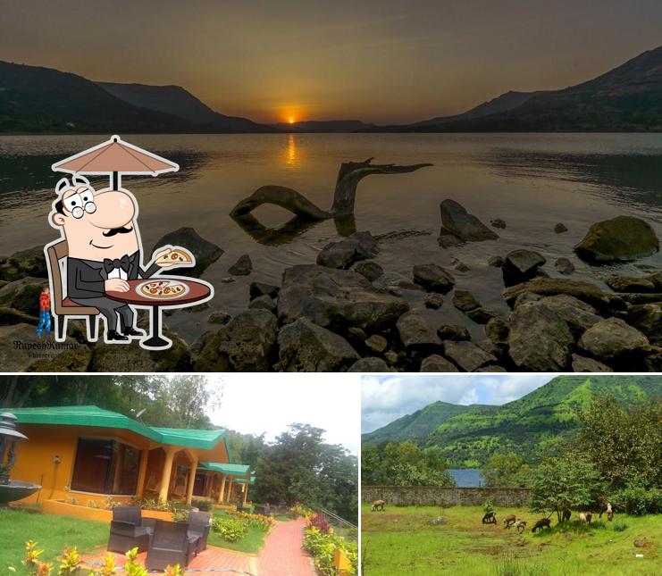 The exterior of Mulshi Lake View Restaurant