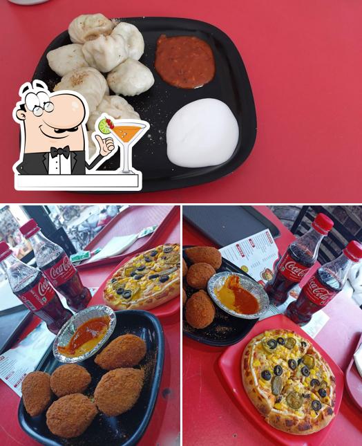 Check out the picture depicting drink and food at Chinese xpress