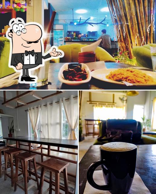 The restaurant's interior and beverage
