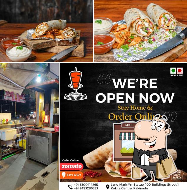 The exterior of Sizzling Shawarma kakinada