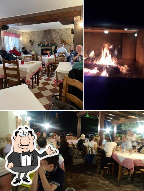 Gli interni di Trattoria Tre Camini - ristorazione e servizio aperitivo con vista panoramica