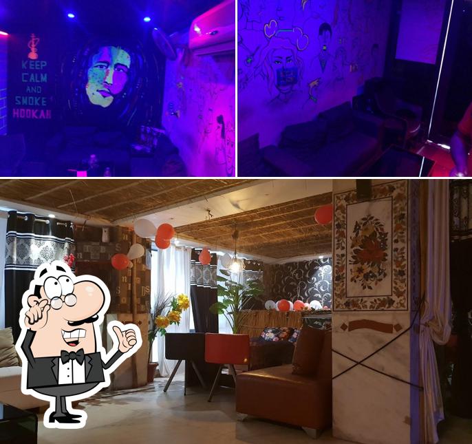The interior of Xhale Cafe & Sheesha Lounge