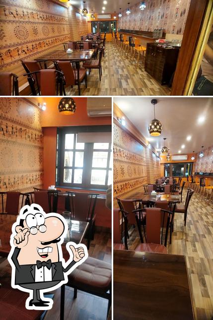 The interior of Kanha's Pure Veg Restaurant