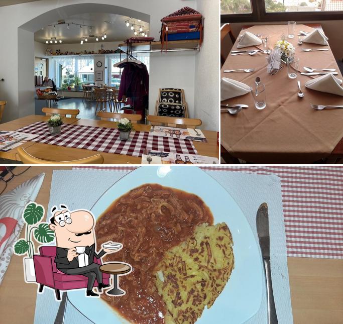 La interni e cibo del ristorante