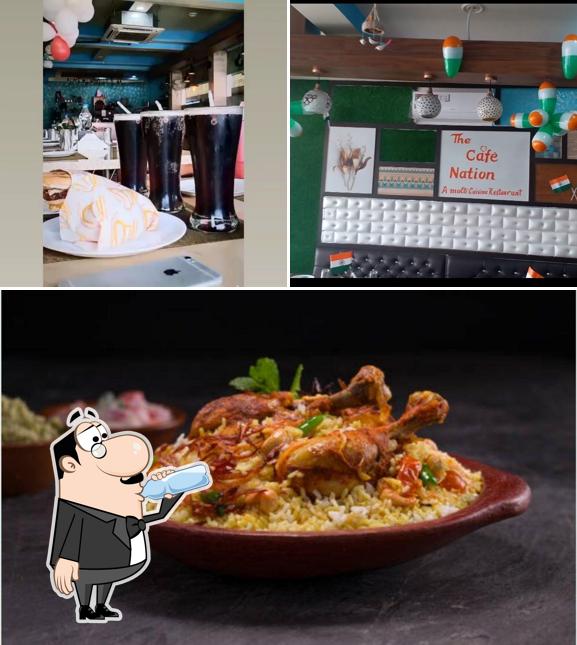 Take a look at the picture depicting drink and food at Cafe Bijnor