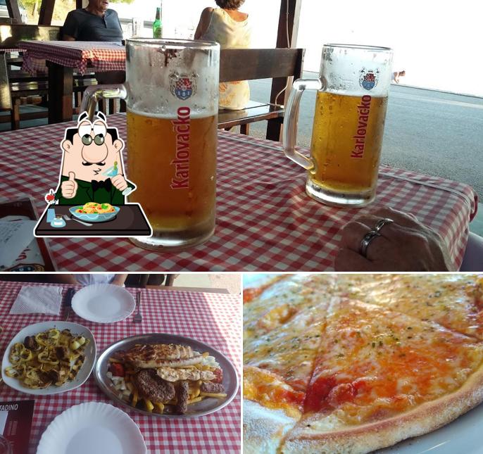 La cibo e birra del ristorante