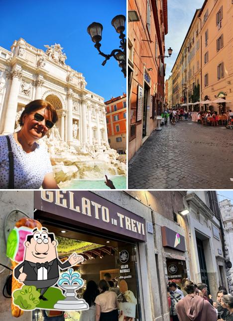 Tra le diverse cose da Gelato in Trevi si possono trovare la esterno e cibo