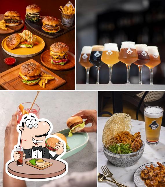 Hamburger at Bira 91 Taproom - Saket