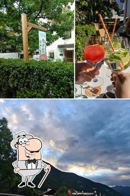 Tra le varie cose da Cafe Harmonie si possono trovare la esterno e alcol
