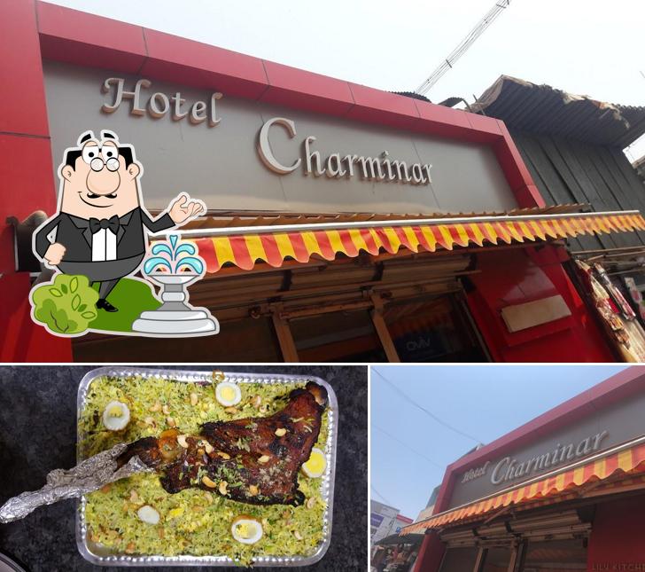 The image of Charminar’s exterior and meat