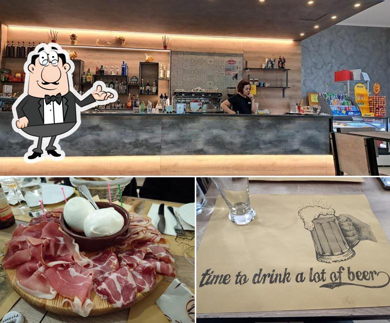 La interni e cibo del ristorante