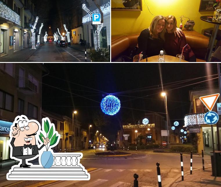 La foto della esterno e tavolo da pranzo di Bar Caffetteria Mazzini