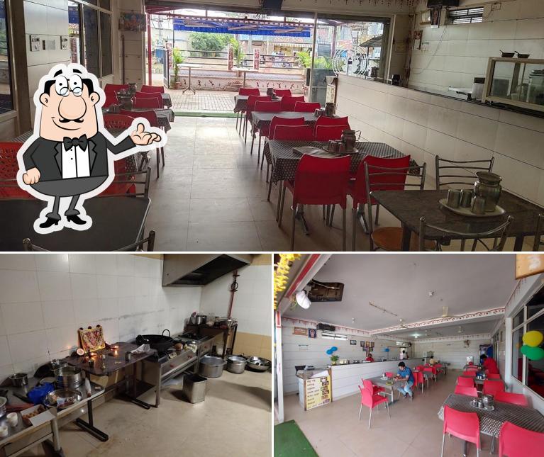 The interior of Hotel Halli Sogadu ಹಳ್ಳಿ ಸೊಗಡು Tharalabaalu Badaavane Daavanagere