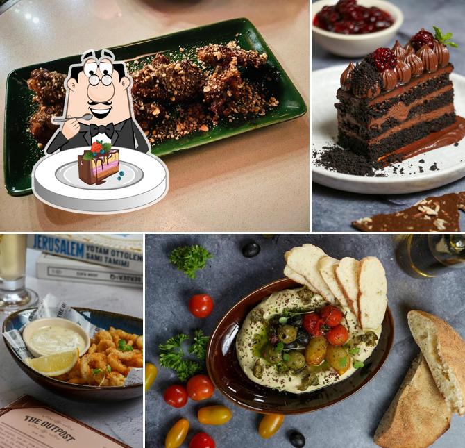 Chocolate cake at Outpost