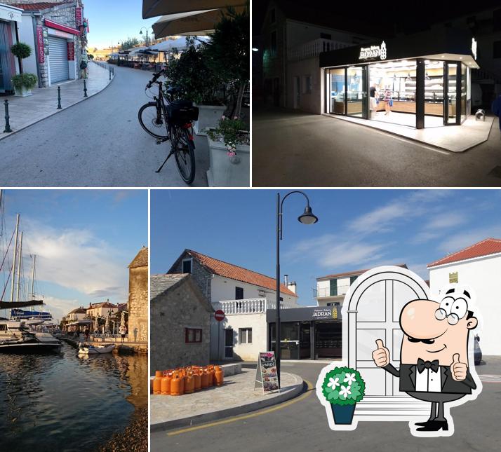 Goditi la vista dall'area esterna di PEKARA JADRAN