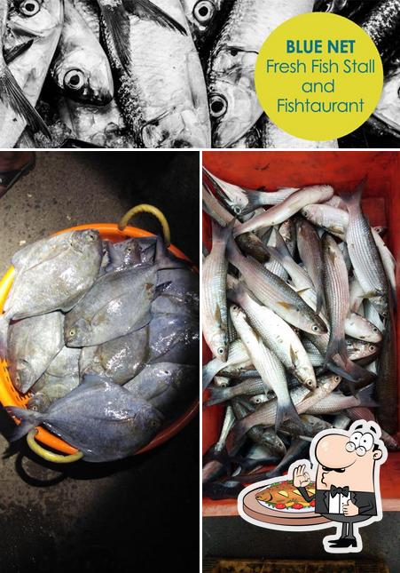 BlueNet Fish Stall and Restaurant serves a menu for fish dish lovers