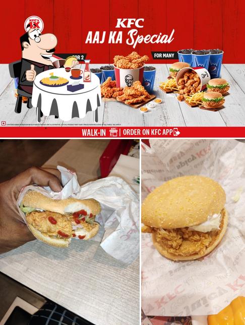 Try out a burger at KFC