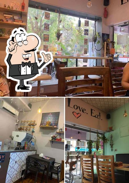 The interior of MysticMama Cafe