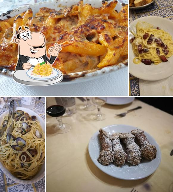 Spaghetti alla carbonara al La Lanterna Ristorante Pizzeria a Milena