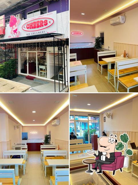 The interior of Cheers Icecreamery