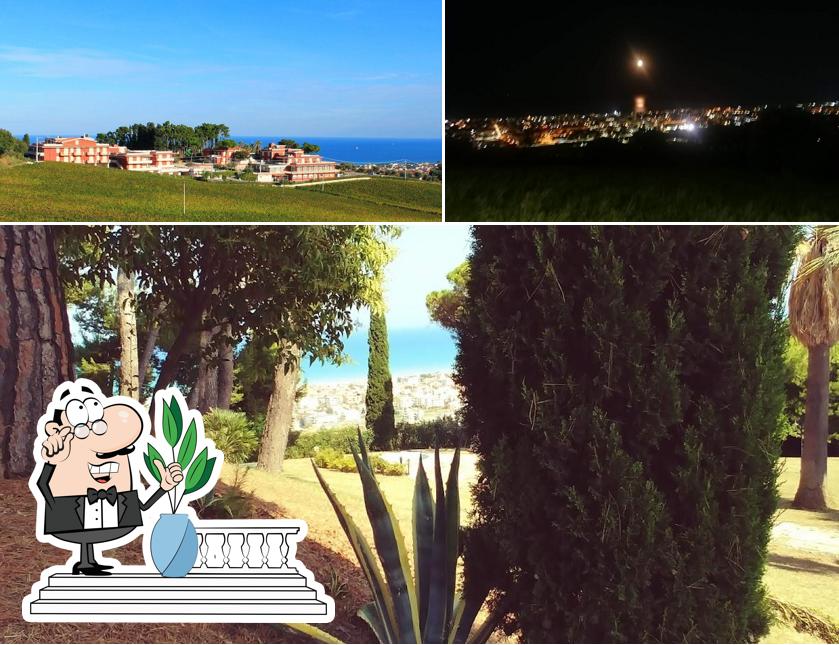 Puoi goderti l'aria fresca da seduto all'esterno di Il Parco Sul Mare Hotel e SPA a Tortoreto