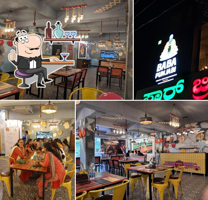 The interior of Baba Punjabi – Authentic Punjabi Dhaba & Best Punjabi restaurant in RR Nagar