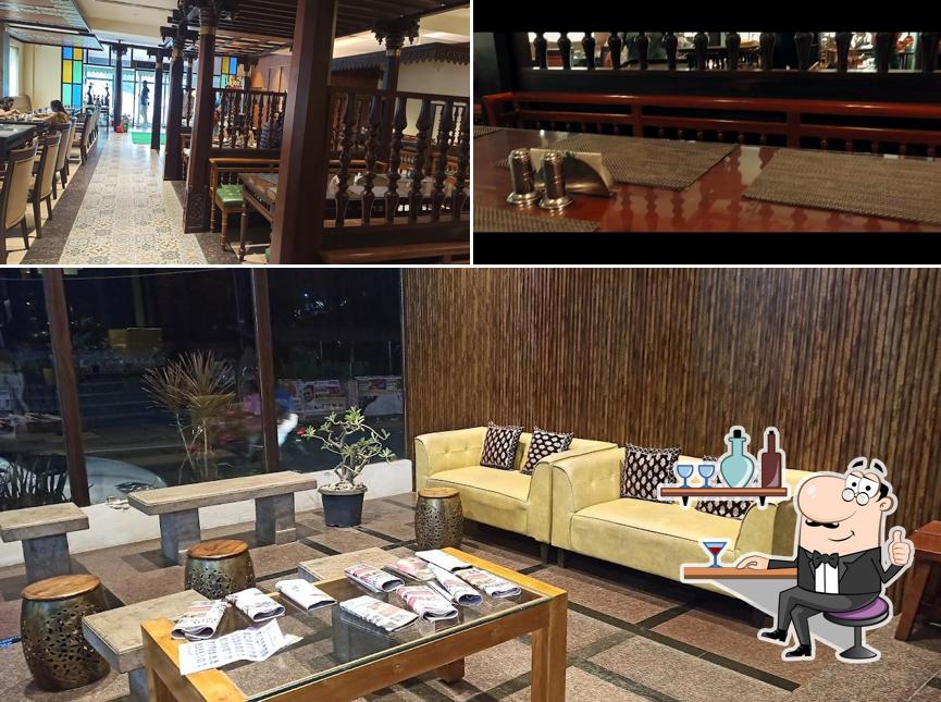 The interior of Annalakshmi Restaurant