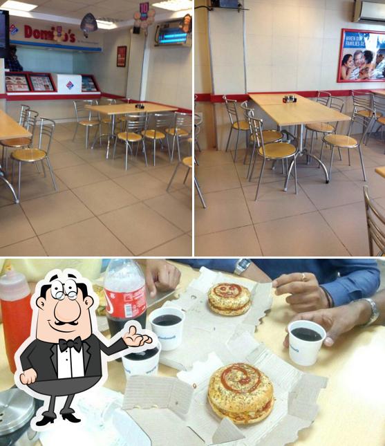 The interior of Domino's Pizza