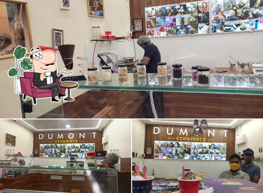 Take a seat at one of the tables at Dumont E3 Drive in