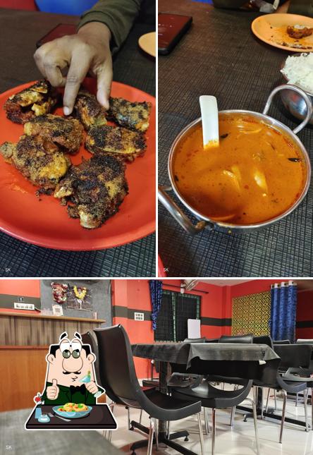 Take a look at the image displaying food and interior at SHINE FAMILY RESTAURANT VEG & NON VEG