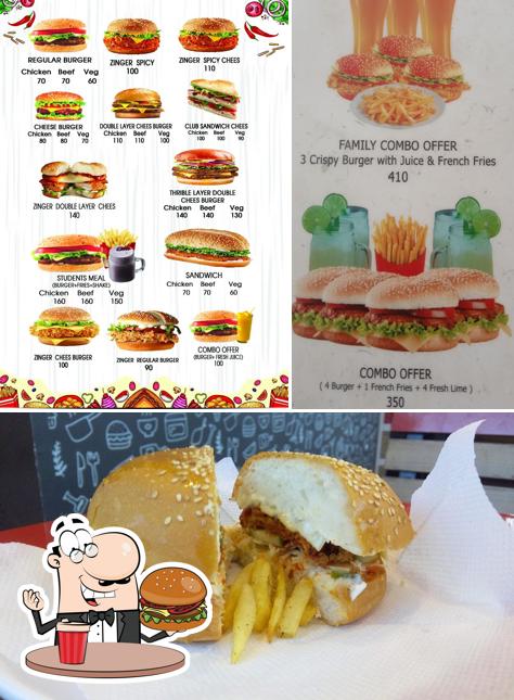 Get a burger at Burger Corner