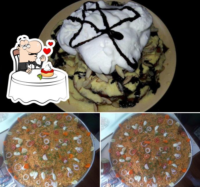 Flame Restaurant serves a variety of desserts