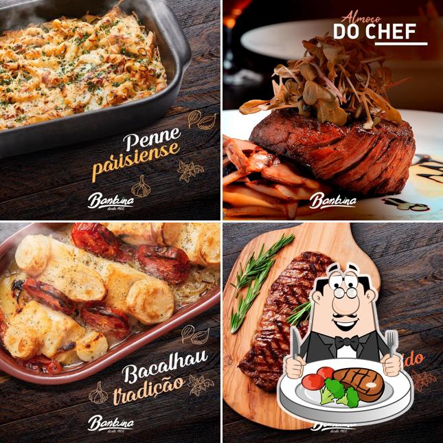 Peça refeições de carne no Bambina Gastronomia