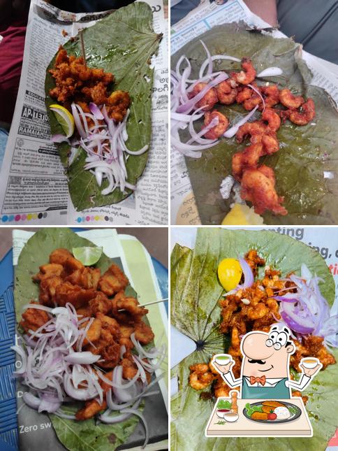 Fried calamari at Raju Gari Royyala Pakodi