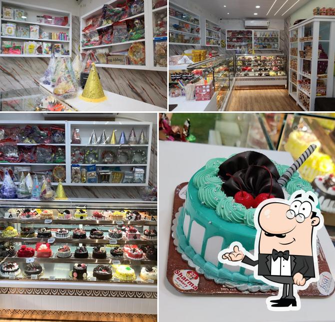 The picture of interior and food at Sharma Baker's The Cake Shop