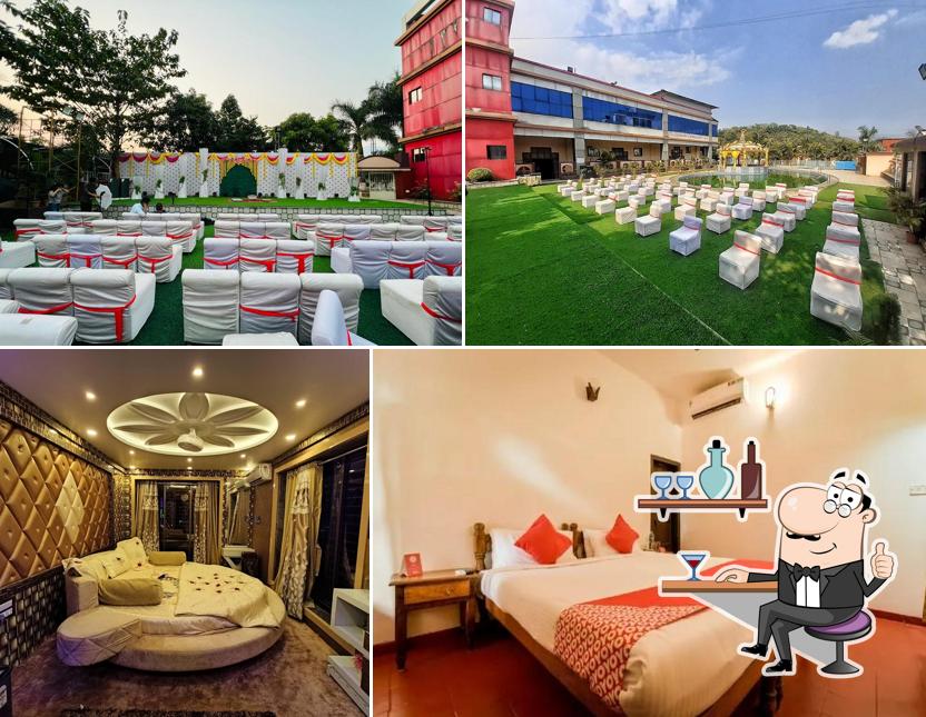 The interior of Sai Prasad Shelke Resort