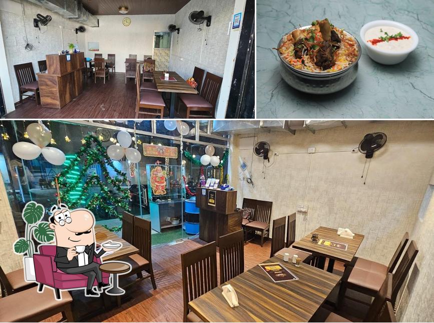 The image of interior and food at House of BBM ( Best Biryani and BBQ in Mira Road