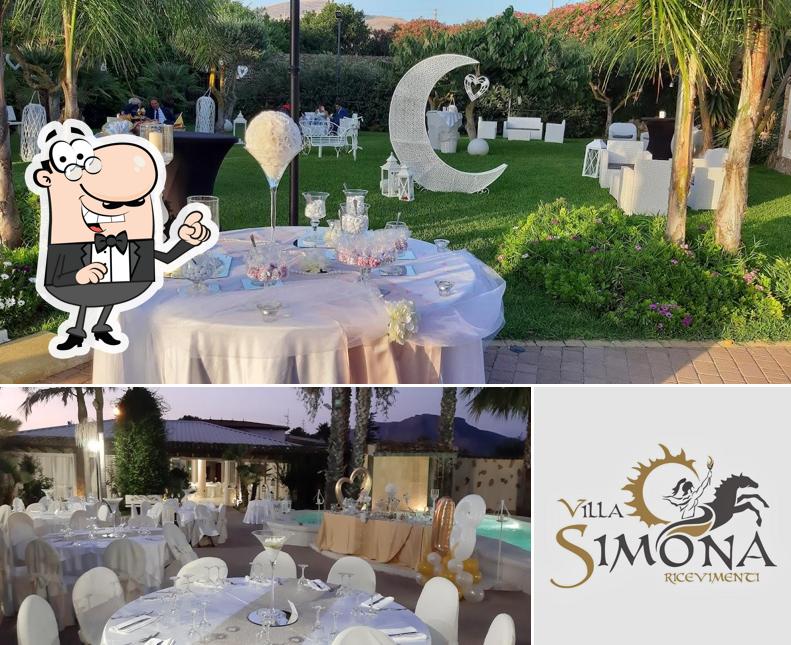 Gli interni di villa Simona
