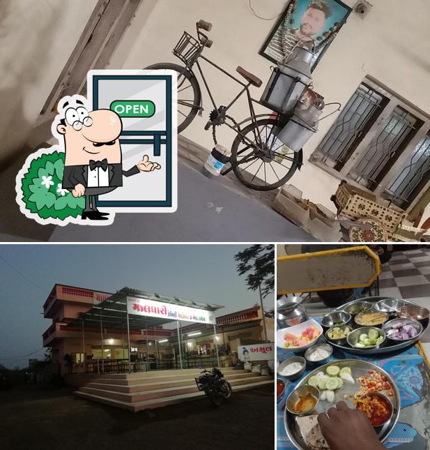 The restaurant's exterior and food