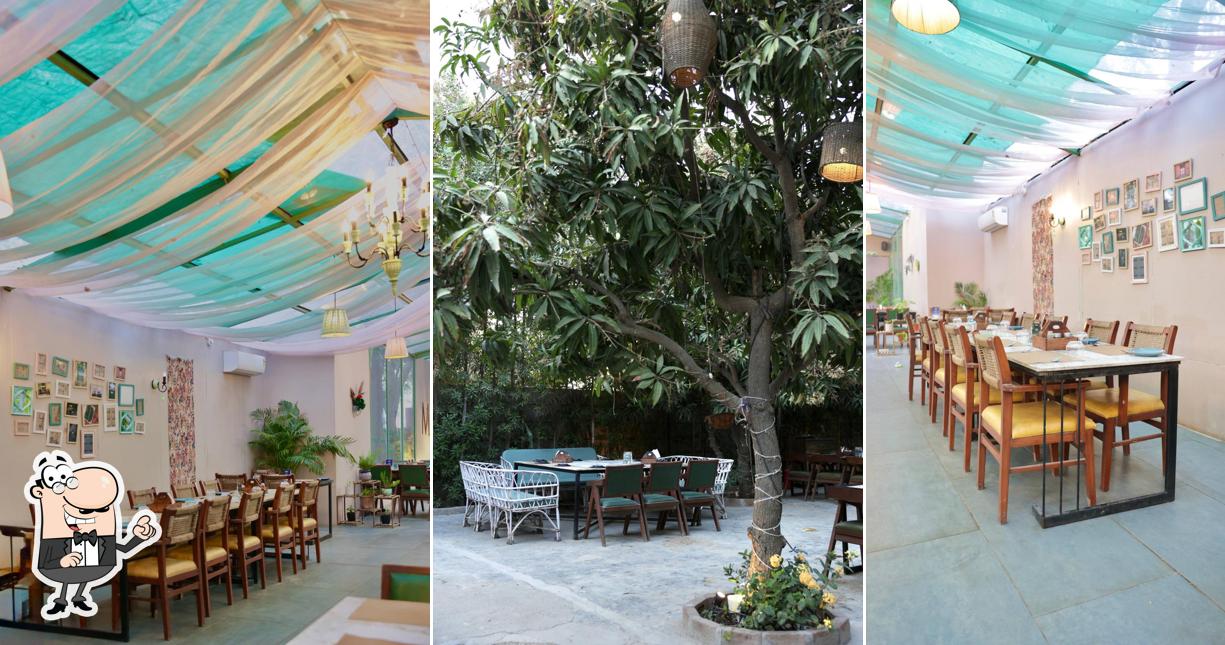 Take a seat at one of the tables at Merasa