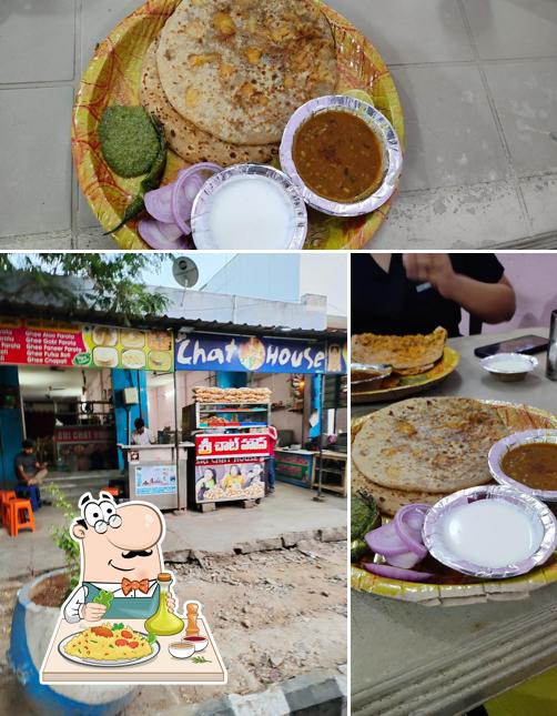 The picture of food and interior at Sri Chat House