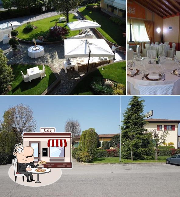 Ristorante La Quercia si caratterizza per la esterno e tavolo da pranzo