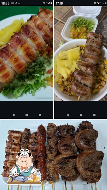 Salmão grelhado em Espetinho da Lucimar